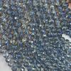 Contas redondas de vidro de cristal azul safira cortadas AB cor 96 superfície disco rígido corte contas DIY cordão várias cores disponíveis