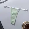 Tanga Acanalado Multicolor para Mujer de Tiro Bajo Sin Costuras Transpirable Pantalón T Cómodo Sensación de Segunda Piel Combinables Ropa Interior Sin Costuras al por Mayor
