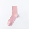 Calcetines de Cuatro Estaciones Calcetines para Mujer Verano Finos Color Morandi Doble Aguja Color Sólido Calcetines Medios para Mujer Japoneses Moda ins Calcetines de Moda