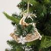 Pingente de Decoração de Árvore de Natal Transfronteiriço Alce Floco de Neve Pingente de Decoração para Casa Pingente de Decoração para Presente de Dia de Natal