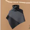 26 nuevo chal de otoño e invierno cuello alto capa irregular bufanda gruesa cálida estilo coreano bufanda chal de moda versátil
