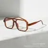 Nuevas Gafas Cuadradas Retro de Marco Grande de Moda Transfronterizas con Doble Varilla para Mujer, Estilo Callejero, Fiesta, Bloqueo de Luz Azul, Gafas Sin Graduación