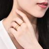 Anillo Tradicional Liso Dorado, Oro Arena Vietnamita Imitación, Acabado Mate, Anillo Sólido Cerrado para Hombres y Mujeres