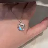 Colar Estrela da Lua Golfinho Sonho Oceano Azul Modelo Novo 2026 Estilo Levemente Luxuoso Exquisito Design de Nicho Corrente para Clavícula Personalizada