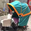 Toldo para Triciclo Refugio de Lluvia Parasol Triciclo Plegable Carro de Pedales para Personas Mayores Metabo