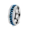 Anillos de Acero de Titanio Europeos y Americanos Incrustados con Diamantes de Amazon, Anillos de Moda Sencillos para Pareja, Joyería, Accesorios de Acero Inoxidable Más Vendidos