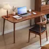 Escritorio de madera maciza para apartamentos pequeños, dormitorio, uso doméstico, escritorio de estudio para estudiantes, escritorio para computadora de escritorio en casa, escritorio de oficina simple