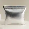 Bolsa Pequena Prata Super Legal Bolsa Portátil para Armazenamento de Cabos de Dados Fechamento Automático com Mola Bolsa Digital Mini Portátil