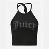 Moda Y2K Europea y Americana Nuevo Top Halter de Pedrería Estilo Corto Casual Europeo y Americano Sexy Chica Caliente Top de Tirantes Halter