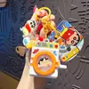 Llavero Original de Lavadora de Crayon Shin-Chan Dibujo Animado Simulación de Descompresión Juguete Colgante para Mochila Escolar Regalo Creativo Venta al por Mayor