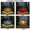 Lámpara solar de poste de cobre puro uso comercial doble lámpara de puerta de villa lámpara de poste de puerta lámpara de patio exterior lámpara de pared impermeable
