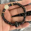 Sándalo verde ébano junta de bambú DIY pulsera noche eterna 0.8 hombres y mujeres rosario adorno pulsera joyería