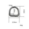 Ventas directas de fábrica hebilla en forma de D accesorios de hardware para maletas hebilla metálica semicircular en forma de D en stock venta al por mayor hebilla en forma de D de aleación transfronteriza