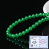 Contas Soltas de Ágata Verde Natural Grau 7A Fio Longo Contas Redondas Verde Brilhante Acessórios para Joias DIY Colar Pulseira