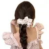 Pinza de Plátano con Lazo de Encaje Estilo Coreano para Cola de Caballo Alta, Añade Volumen Sin Dañar el Cabello, Dulce Accesorio para el Cabello