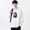 Camiseta de Manga Larga para Hombre de Marca de Moda Otoño Nuevo Estilo Holgada Casual Versátil Suéter Superior Camiseta para Hombre LOGOTIPO Personalizable