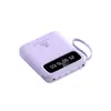 Atacado Personalização de Presente Mini Power Bank com Cabo Embutido 20000 Mah Grande Capacidade Carregamento Rápido Power Bank Portátil