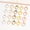 Colgante de Corazón Hueco Multicolor DIY Accesorios de Joyería de Aleación Retro Colgante Más Vendido en Amazon 14*11mm