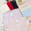 Manxinini A596 Ropa Interior Sin Costuras para Mujer Cintura Media Cinturilla Ancha Color Sólido Jacquard Bragas Triángulo para Niñas