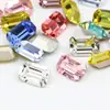 Dongzhou Cristal 8*6 Rectangular Octagonal Fondo Puntiagudo Destello Diamante K9 Vidrio Piedra Preciosa Tallada Alta Calidad Joyería Accesorios para Arte de Uñas