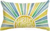 Transfronterizo Nuevo Primavera y Verano Girasol Coche Helado Flor Lino Estampado Cojín de Cintura Dormitorio Coche Decorativo Sofá