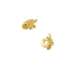 Banho de Cobre com Ouro Real 24K Incrustado com Zircônia Borboleta Flor Pássaro Contas Espaçadoras para Joias de Pérola Artesanais DIY Acessórios Dourados de Areia