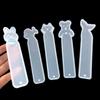Pegamento de gota de cristal DIY variedad de moldes de marcapáginas de dibujos animados ballena garra de gato cola de pez conejo gato espejo accesorios de alta permeabilidad