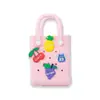 Nova Bolsa Jelly de EVA 2023 Bolsa com Furos DIY Flor Fofa Bolsa de Praia de Verão para Férias Bolsa Feminina Simples Portátil