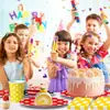 Amazon Más Vendido Producto Nuevo Dibujos Animados Colorido Tema de Puntos de Colores Decoración de Fiesta de Cumpleaños Vajilla Desechable Suministros Bandera