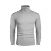 Suéter de cuello alto a rayas para hombre de otoño e invierno transfronterizo de Amazon, suéter de punto cálido ajustado estilo europeo y americano