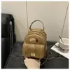 2025 Nueva Tendencia de Otoño Moda de Viaje Simple y Elegante Cadena Hombro Único Doble Hombro Mini Mochila Bolso de Mujer