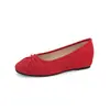 Zapatos de Verano Rojos Personalizados para Mujer que Aumentan la Altura, de Tacón Bajo, con Lazo, Bailarinas, Zapatos para Mujer Talla Grande