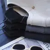 Camiseta de Manga Corta Redonda Holgada Casual Cómoda Estilo Francés Amoníaco Líquido Algodón de Fibra Larga de Xinjiang para Mujer