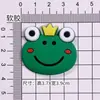 Parche Grande de Rana de Dibujos Animados de Goma Blanda Dinosaurio Piezas Pequeñas Accesorios Decoración con Pegamento Agujero en Carcasa de Teléfono Zapato Chancla Hebilla