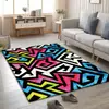 Suministro directo de fábrica tendencia geométrica graffiti alfombra para sala de estar dormitorio vestidor alfombrilla de cocina felpudo venta al por mayor