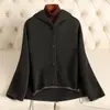 Abrigo de cachemira para mujer 2026 otoño/invierno con capucha estilo coreano holgado grueso chaqueta de lana corta con un toque de alta gama