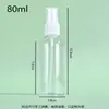 Botellas de Spray de Plástico Transparente para Mascotas al por Mayor en Stock con Cabezales de Spray Blancos, Botellas de Spray Pequeñas, Botellas de Spray para Dispensar, Botellas Vacías, Contenedores