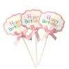 Set de tarjeta para insertar en pastel de cumpleaños lazo saludo escrito a mano inserción de tarjeta de cumpleaños fiesta de cumpleaños se puede escribir inserción de tarjeta