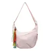 Bolsa de Lona Informal Sencilla Tipo Bollo para Mujer, Bolso de Hombro Cruzado Ligero y Versátil, Bolsa Grande de Capacidad para el Trabajo, Nuevo Modelo 2026