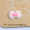 Mini Pajarita de Corazón Dibujos Animados Hecho a Mano DIY Accesorios de Joyería Pegamento Cremoso Resina Accesorios Pequeños Pasador Materiales para Uñas