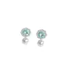 Pendientes de girasol coloridos de circonita y perla para primavera y verano, estilo francés, vintage, de alta gama, de lujo ligero, con temperamento, para mujer
