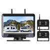 Fabricantes transfronterizos inalámbrico marcha atrás Imagen cámara delantera y trasera para coche auto RV cámara pantalla juego completo