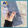 Gafas distintivas transparentes con montura anti-luz azul, estilo coreano sencillo, gafas sencillas, montura redonda para mujer, retro, montura para gafas ópticas para miopía