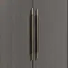 Manija de Puerta de Hotel para Salón de Banquetes Manija para Puerta Corredera de Cristal sin Marco de Doble Apertura Manija Lista para Usar Color Nogal