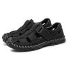Sandalias de Talla Grande de Venta Caliente Transfronteriza de Comercio Exterior 2026 Nuevas Casuales de Moda de Punta Cerrada de Cuero Genuino Slip-On Zapatos de Playa para Hombre