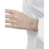 211 Anillo Abierto S925 Plata de Ley Cuadrado Diamante Perla Cruz Temperamento Simple Europeo y Americano Sentido Avanzado Microincrustado para Mujer