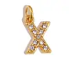 [Procesamiento Personalizado] Colgante de Acero Inoxidable con Incrustaciones de Diamantes de 26 Letras Estilo Europeo y Americano Transfronterizo para Collar y Pendientes DIY Accesorios Hechos a Mano