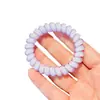 Anel de Cabelo Pulseira de Elástico para Cabelo Cor de Geleia Translúcida Fio de Telefone Macaron Tela de Seda Faixa de Cabelo Headwear