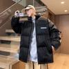 Casaco acolchoado de algodão oversize americano masculino 2023 novo casaco de algodão engrossado forrado de lã de inverno acolchoado de alta marca de moda de rua