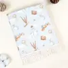 Manta de bebé con borlas de crepé doble, gasa de algodón puro, manta para cochecito de bebé, edredón de verano con aire acondicionado, manta envolvente para niños